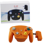Gamecube bezdrátový 2,4 GHZ ovladač oranžový