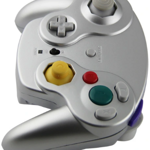 Gamecube bezdrátový 2,4 GHZ ovladač štříbrný