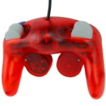 Gamecube ovladač červený transparentní