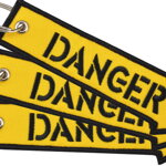 Klíčenka látková Danger Klíčenka látková Danger
