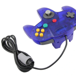 N64 modrý transparentní ovladač