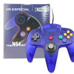 N64 modrý transparentní ovladač