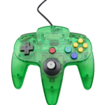 N64 zelený transparentní ovladač