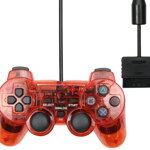 Ovladač PS2 kabelový červený crystal Ovladač PS2 kabelový červený crystal