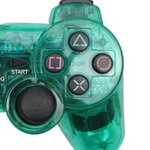 Ovladač PS2 kabelový zelený crystal Ovladač PS2 kabelový zelený crystal
