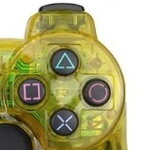 Ovladač PS2 kabelový žlutý crystal Ovladač PS2 kabelový žlutý crystal