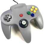 USB N64 Design PC ovladač - šedý