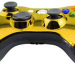 Xbox 360 kabelový ovladač chromovaný GOLD limited