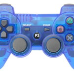 Ovladač PS3 Bluetooth modrý transparent Ovladač PS3 Bluetooth modrý transparent