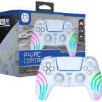 PC Bezdrátový ovladač bílý s RGB podsvícením 